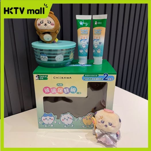 Buy Darlie toothpaste set (2 toothpastes + 1 Chiikawa glass bowl) with weekend storewide discount of 15% off.