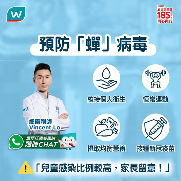 Watson's — Spend HK$150 on selected Chinese and Western medicines to receive HK$10 voucher valid for next purchase over HK$20.