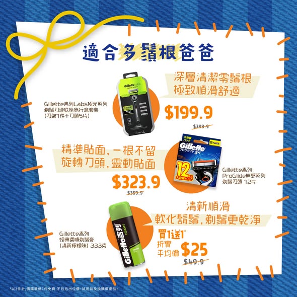 Mannings — Buy men's shaving and facial cleansing products from HK$79 and receive a free 6-pack of Acnes antibacterial pimple patches.