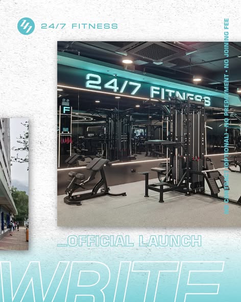 24/7 fitness — Free trial membership available for new members at the newly launched Sai Kung second branch.