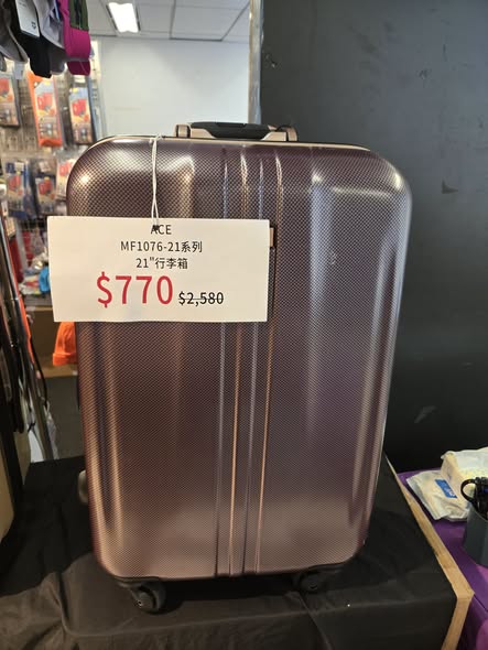 Times Square Bazaar — ACE luggage BEBER series at 50% off from HK$690; CAMPO MARZIO leather goods up to 90% off. Limited-time warehouse sale July 1-6.