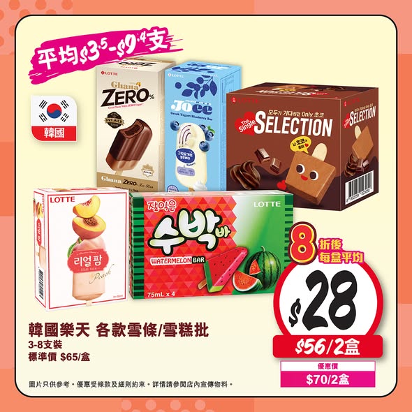 Wellcome — Buy 2 or more Japanese and Korean ice cream products and enjoy 20% off. Valid 1-7 May 2026.